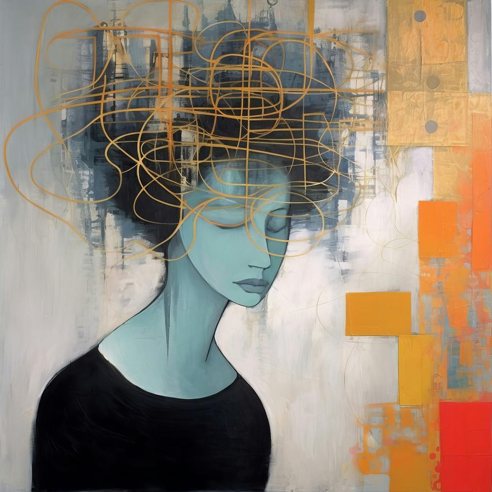 Conceptual Abstract Portrait Of Woman 2