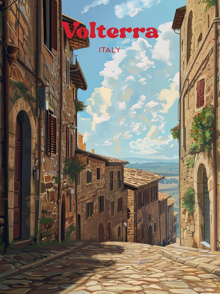 Volterra Italy Tuscany Travel Art
