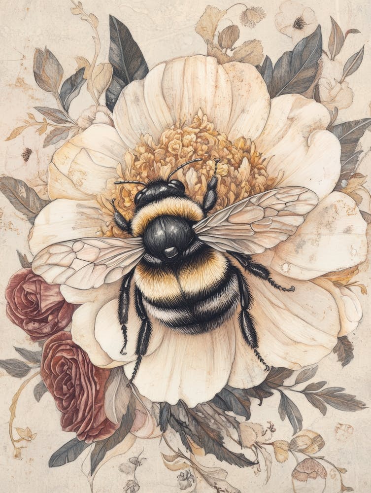 Bee On A Flower 6