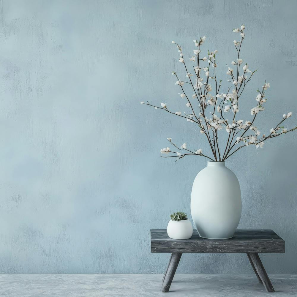 White Vase With Branches
