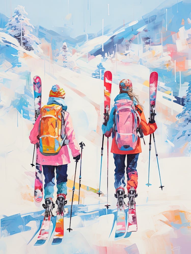 Aspen Snowmass   Colorado Usa, Ski Resort Illustration 4