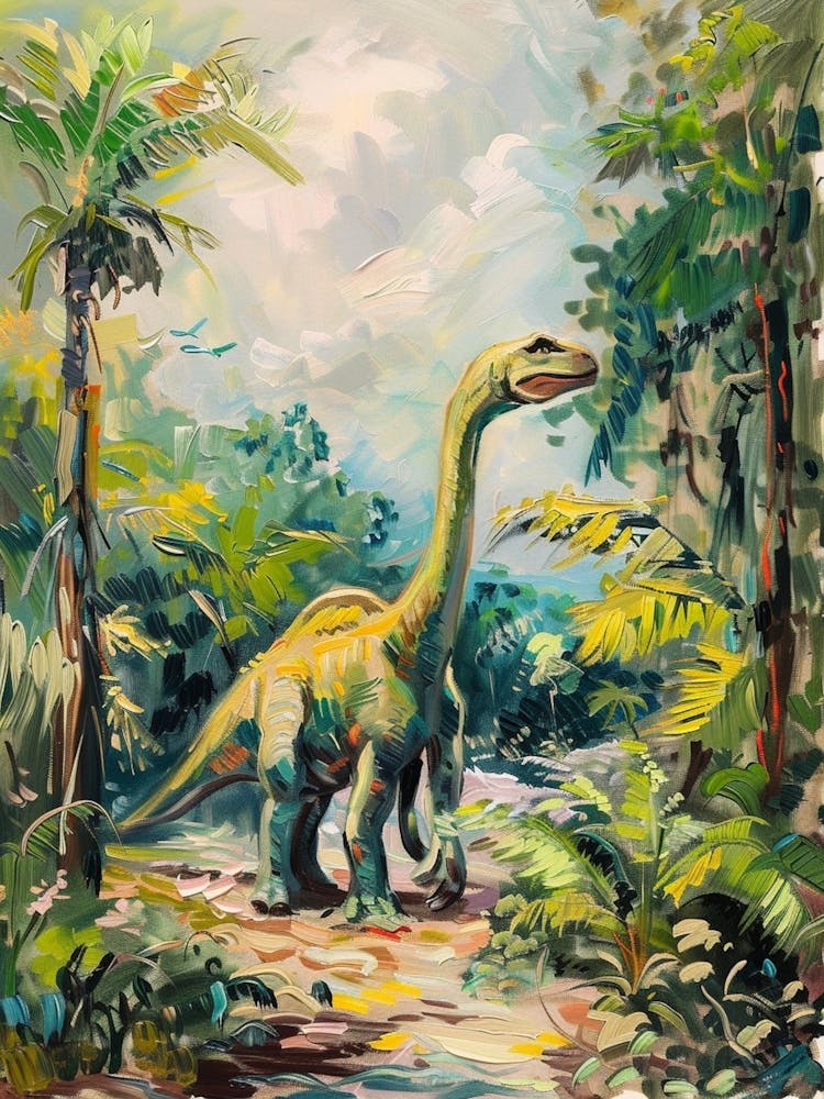 Dinosaur Impressionist Inspired Painting 2