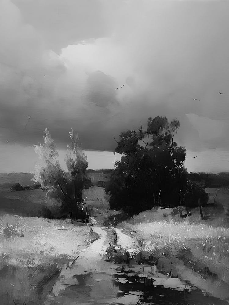 Black And White Painting 14