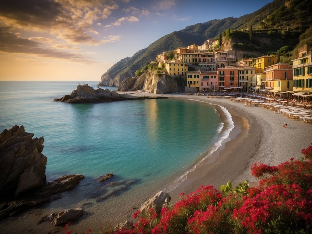 Sunset In Cinque Terre