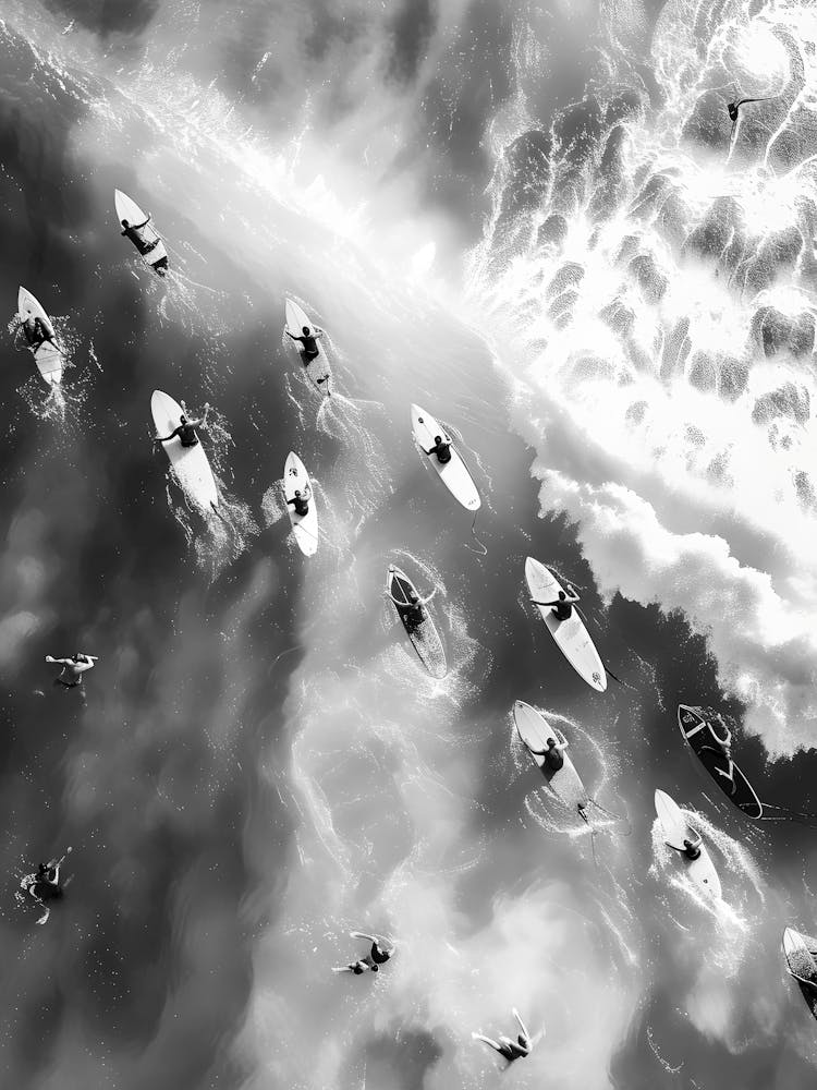 Surfers In The Waves 1