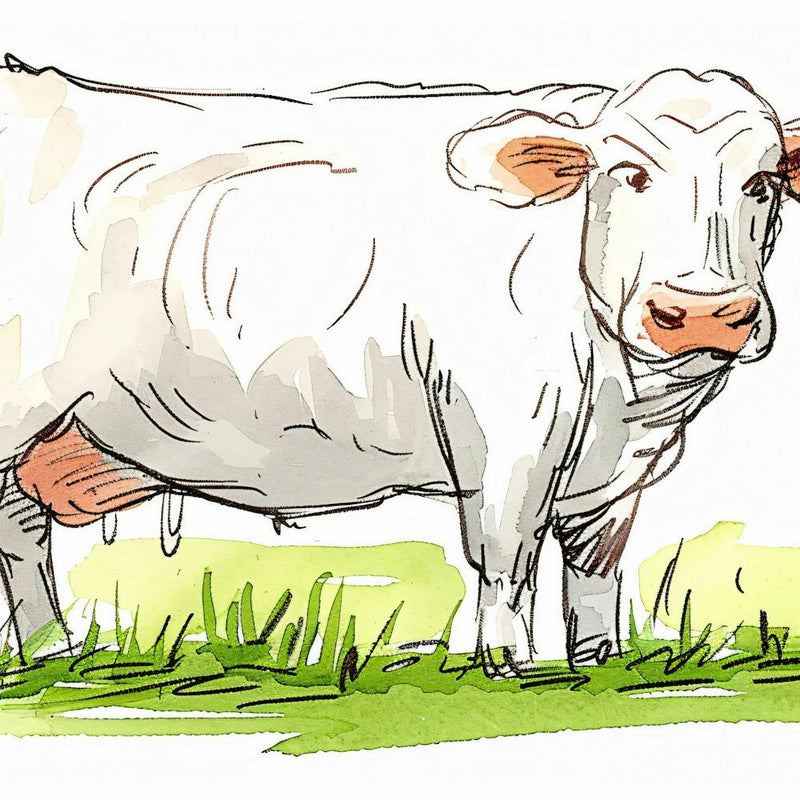 White Cow In The Grass