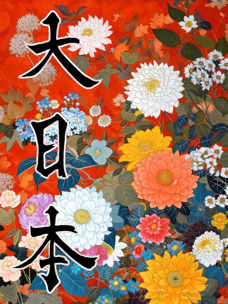 Hokusai  Great Japan Poster Japanese Flowers 26