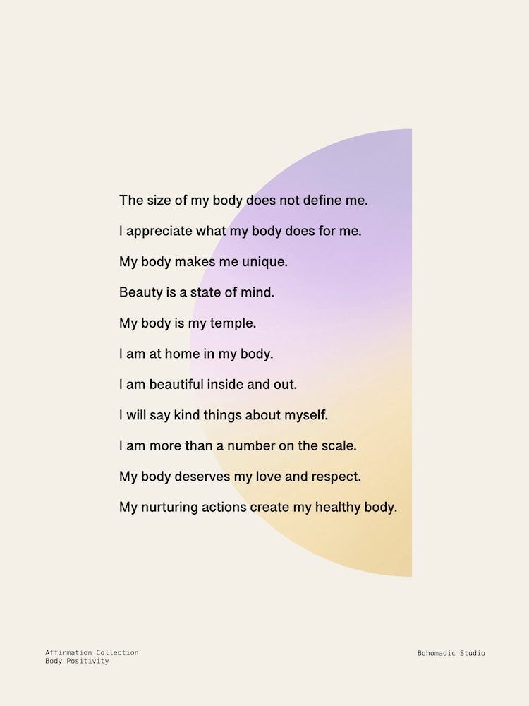 Affirmations Body Positivity