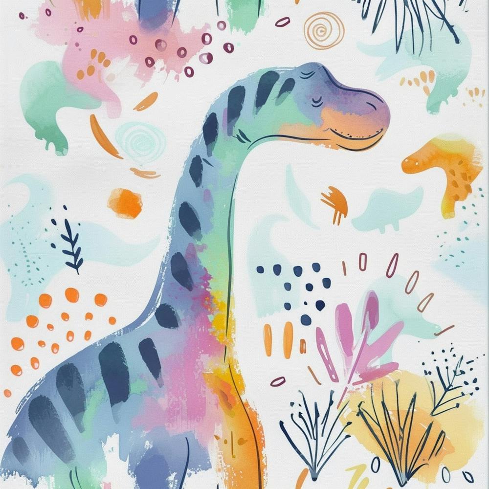 Cute Muted Brachiosaurus Dinosaur  2