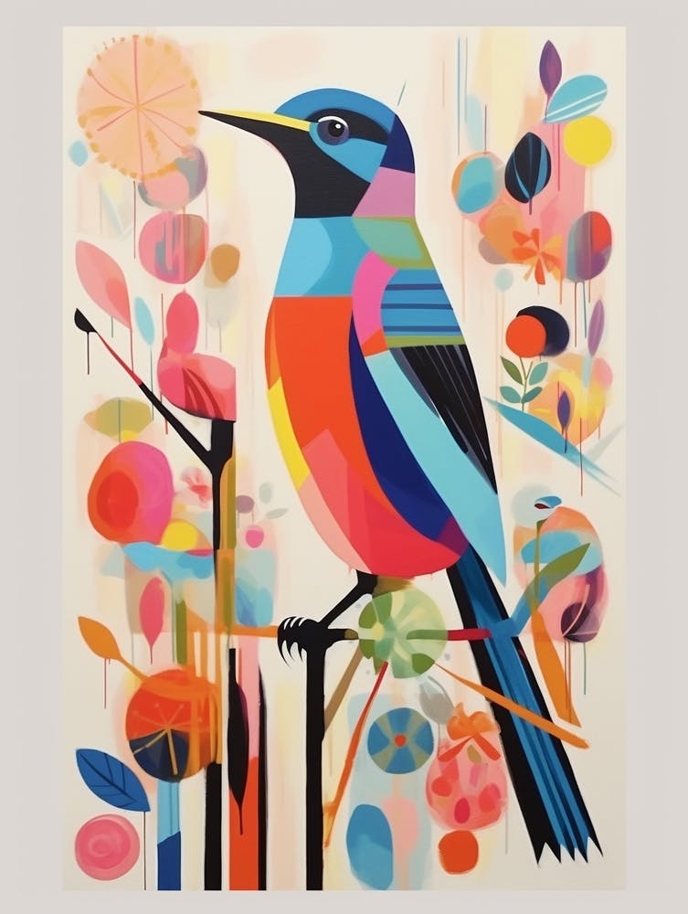 Colourful Scandi Bird Swallow 3