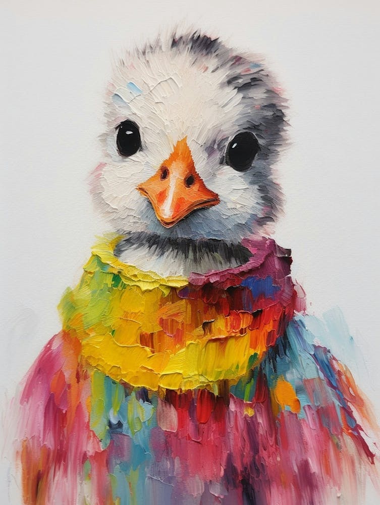 Baby Animal Wearing Sweater Duck