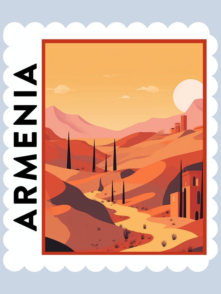 Armenia 1 Travel Stamp Poster