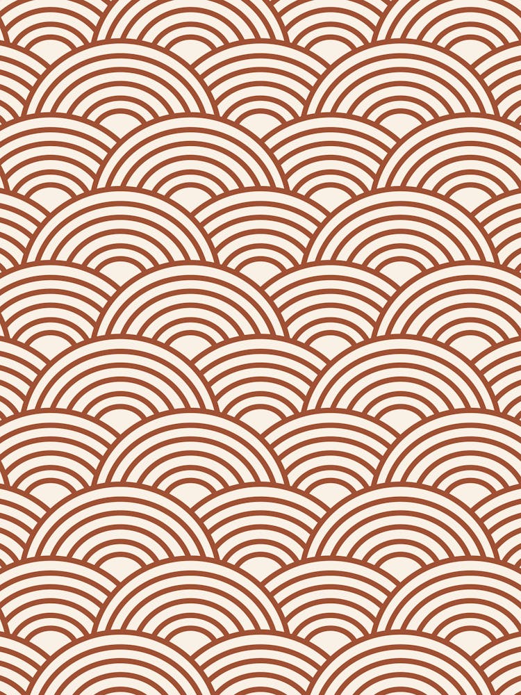 Japanese Seigaiha Wave Terracotta
