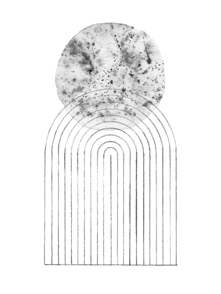 Gray Watercolor and arch