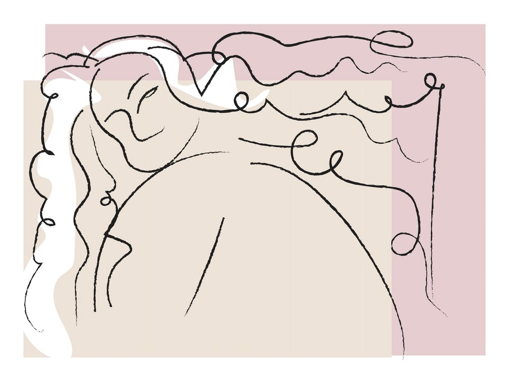 Line Art Woman Shape 3