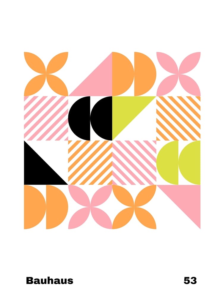 Geometric Bauhaus Poster 53