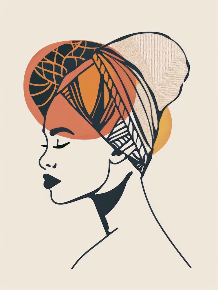 African Woman In A Turban 30