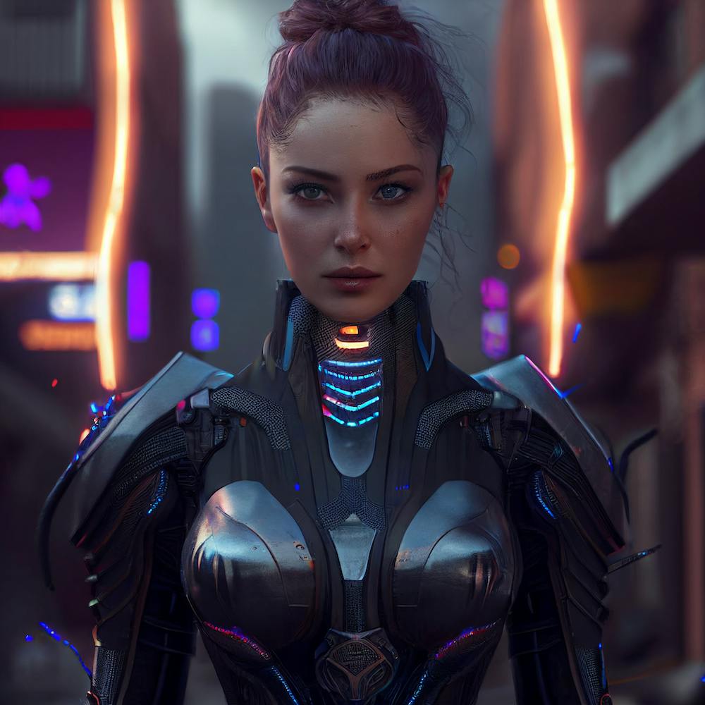 A cyborg girl