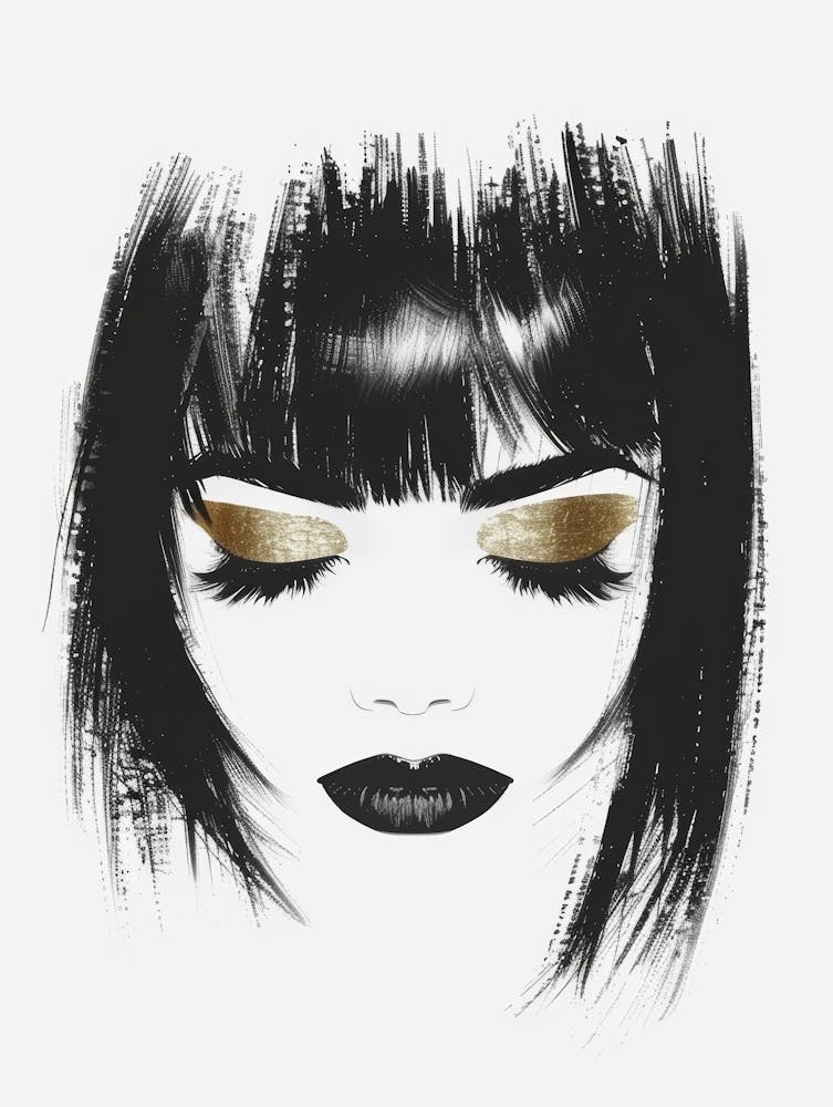 Schwarz-Gold Leinwanddruck 9