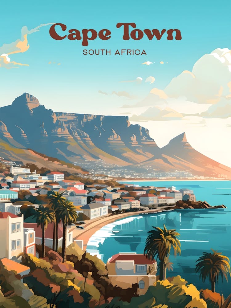 Cape Town South Africa 2 Travel Poster 3 4 Resize