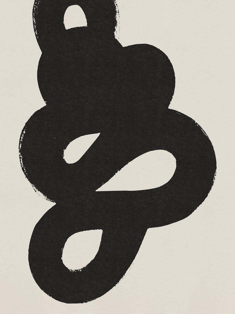 Japandi heavy simple black lines