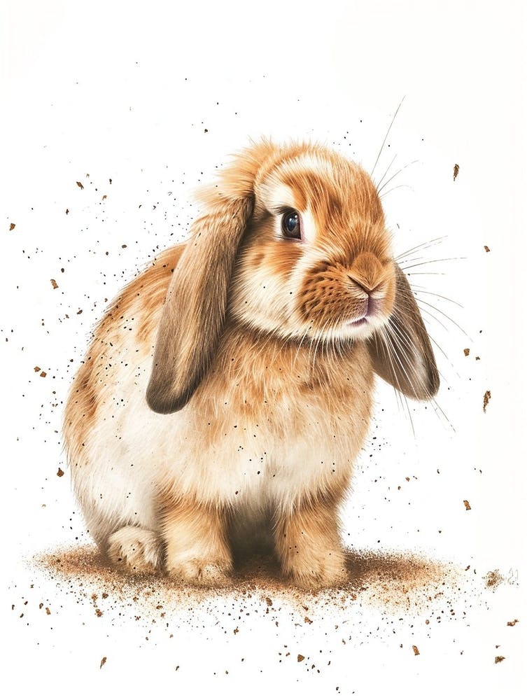 English Lop Rabbit Nursery Illustration 3