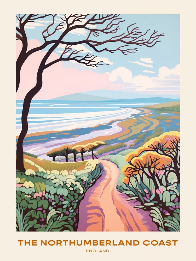 The Northumberland Coast England 1 Hike Poster