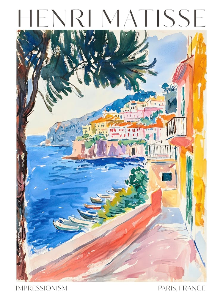 Matisse Print Coastal Poster Eclectic Maximalist Trendy Decor