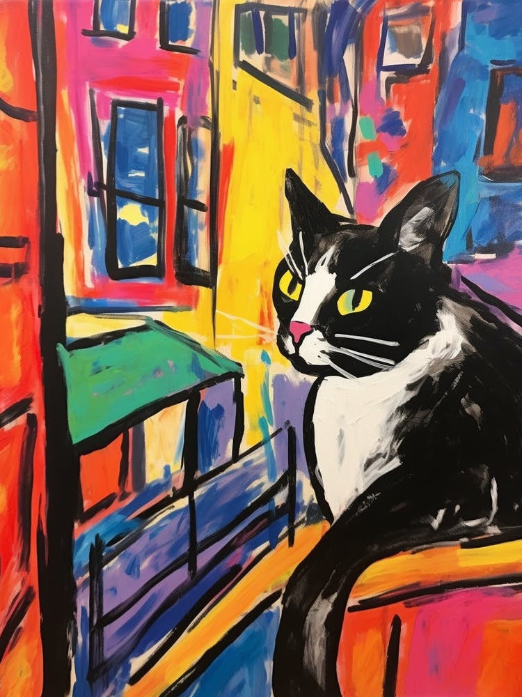 Painting Of A Cat In Alexandria Egypt 2