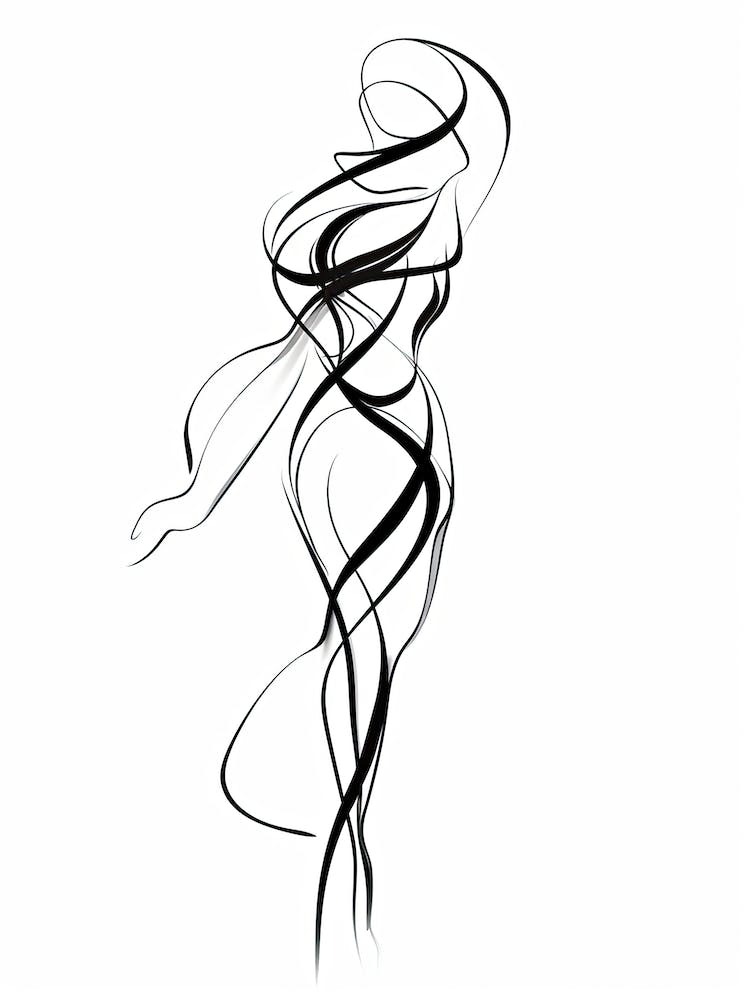 Line Art Woman Body 32