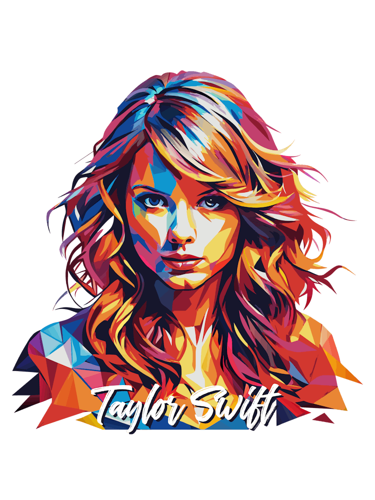 Taylor Swift 03 Portrait Music Icon WPAP Pop Art Style