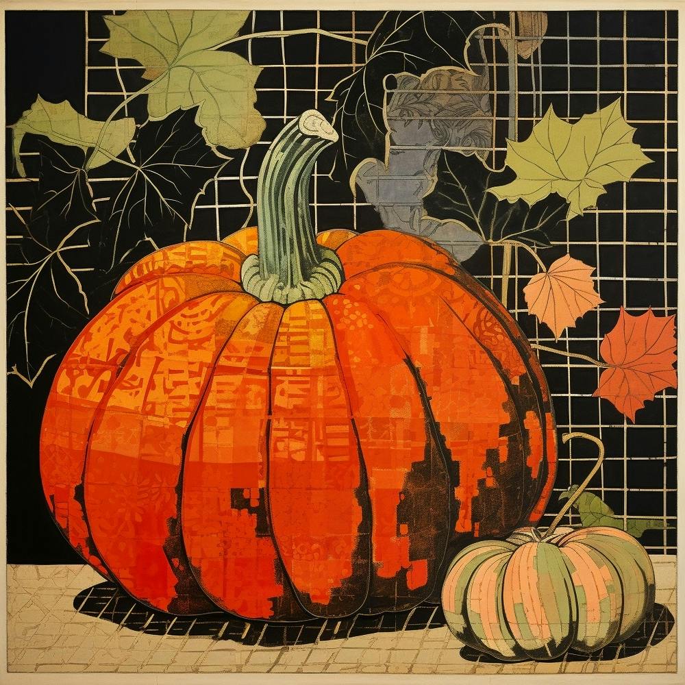Vintage Pumpkin Illustration Square 2