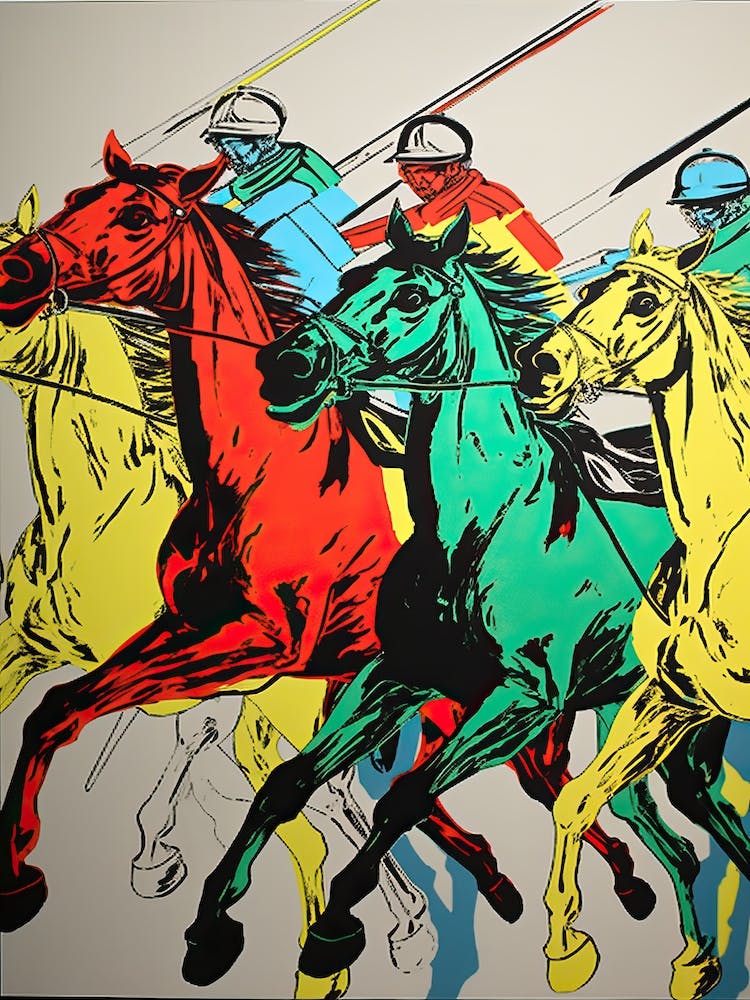 Horse Racing Pop Art 3