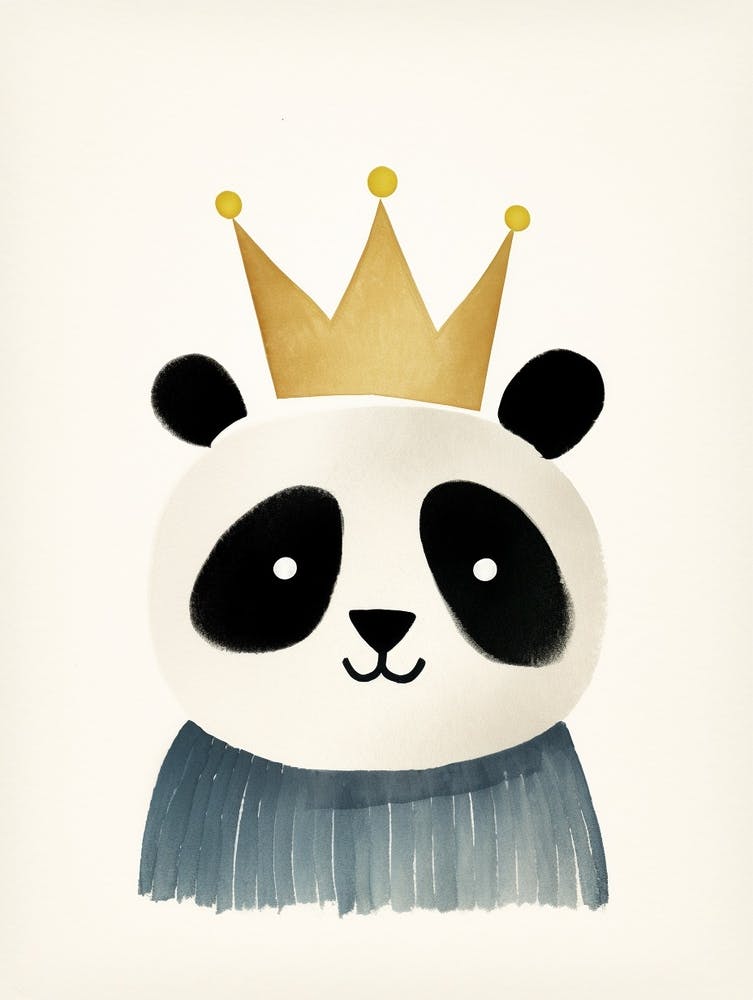 Little Panda 6 Wearing A Crown