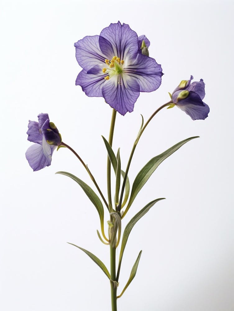 Pressed Wildflower Botanical Art Virginia Spiderwort 2