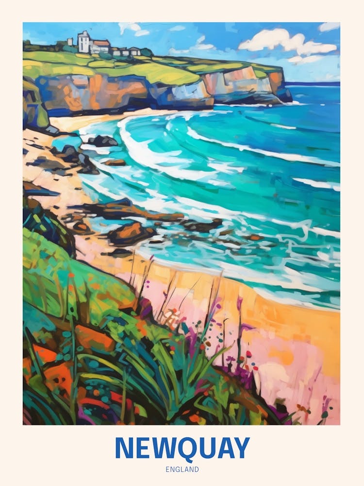 Newquay England Uk Travel Poster