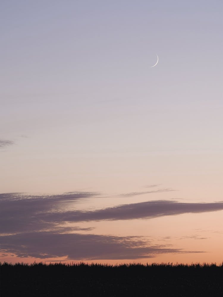Crescent Moon Sunset