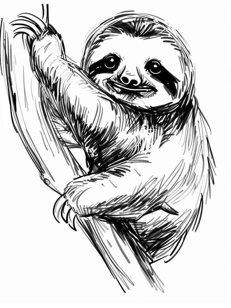 B&W Sloth