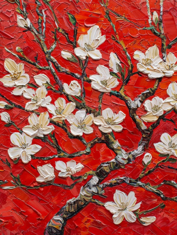 Blossoming Magnolia Tree
