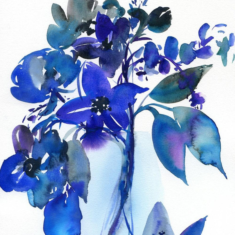 Blue Flowers In A Vase