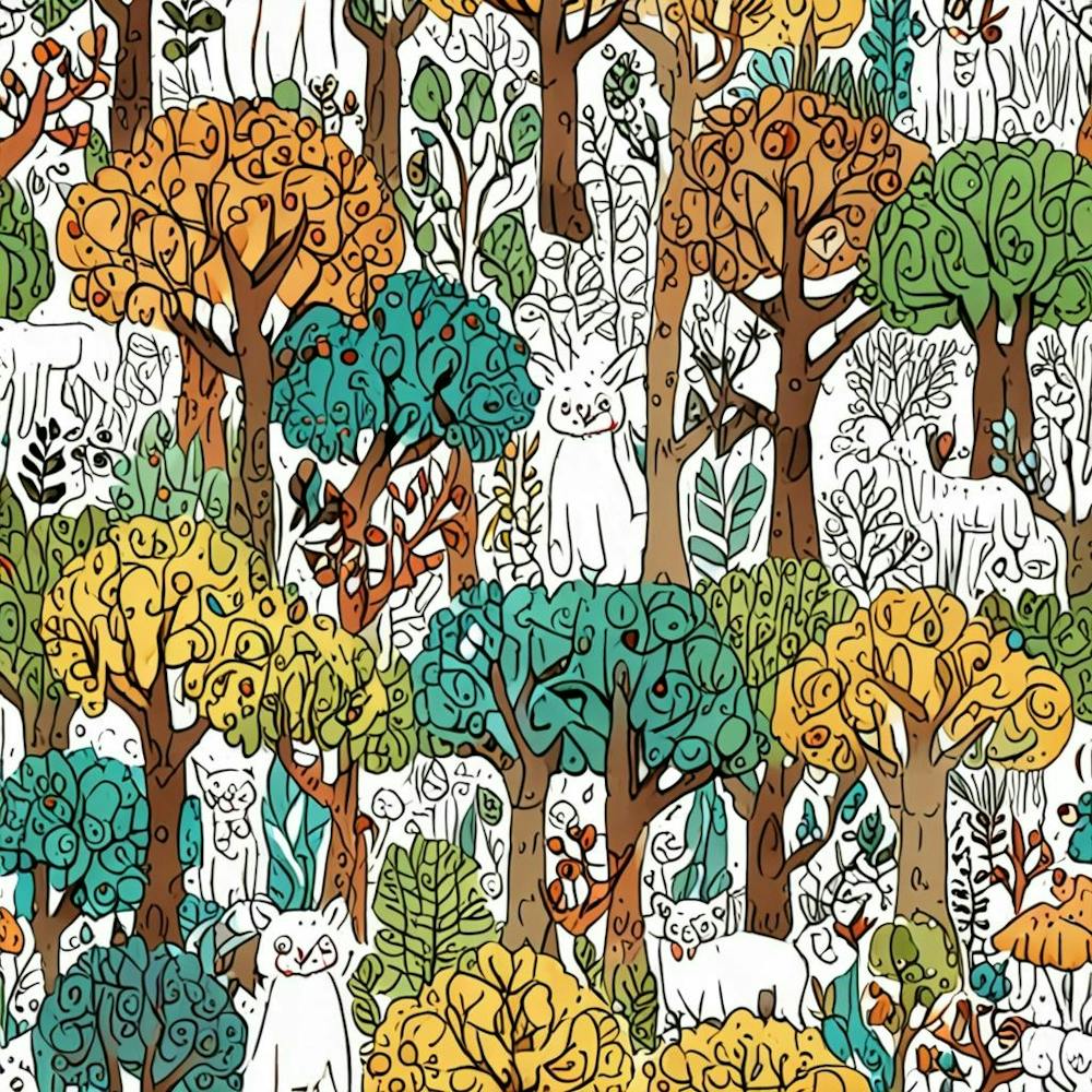 Whimsical Forest Scene