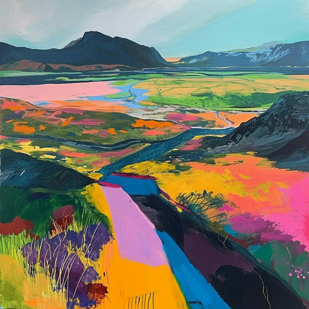 Colourful Abstract Thingvellir National Park Iceland 3