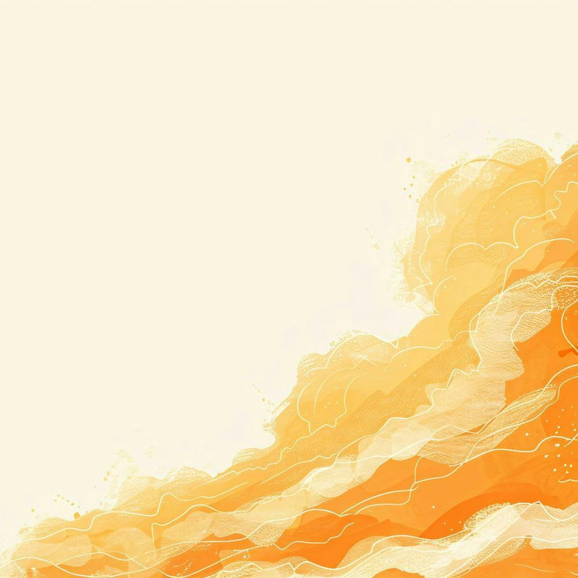 Abstract Orange Watercolor Painting