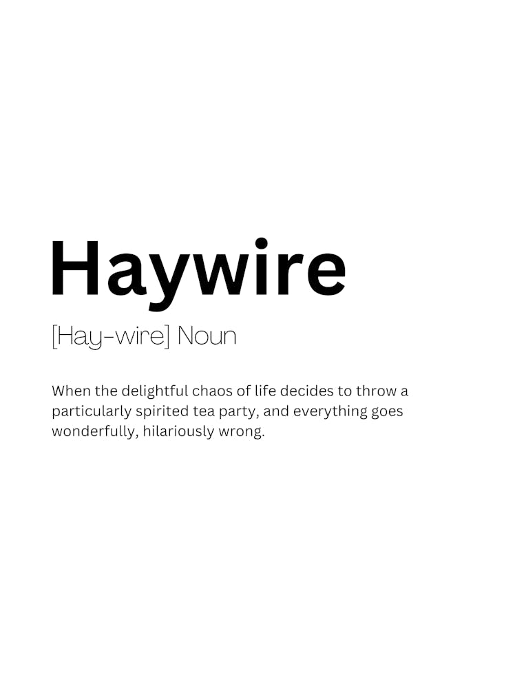Haywire Definition Meaning