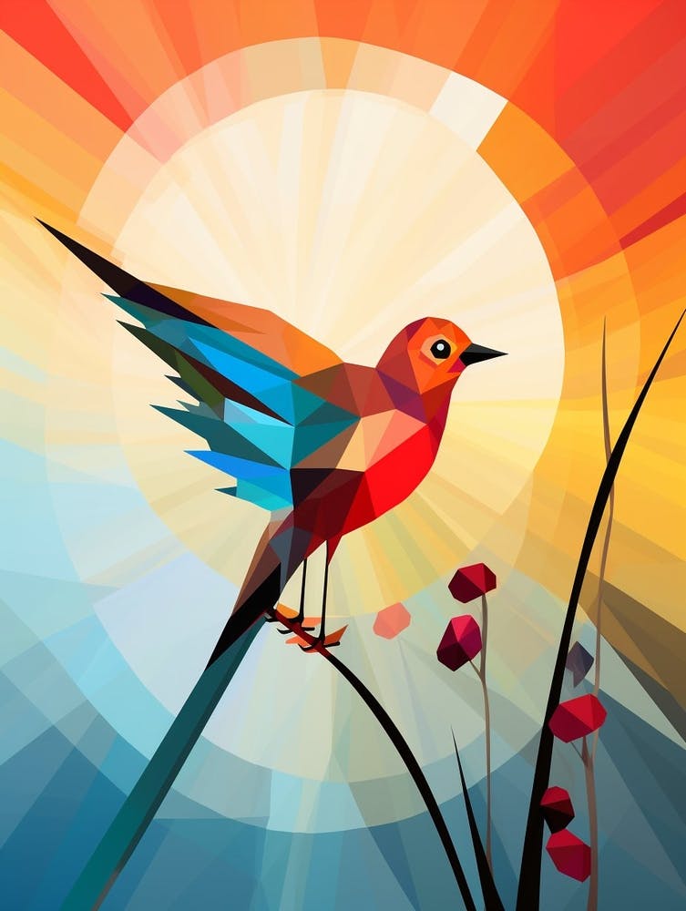 Bird Abstract Pop Art 2