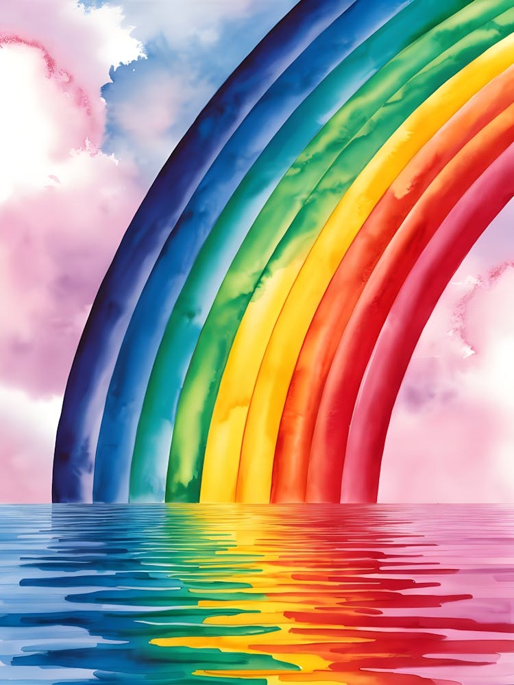 Rainbow Over Water