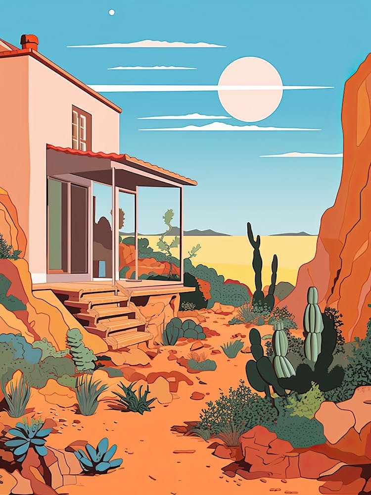Algarve, Portugal, Graphic Illustration 2