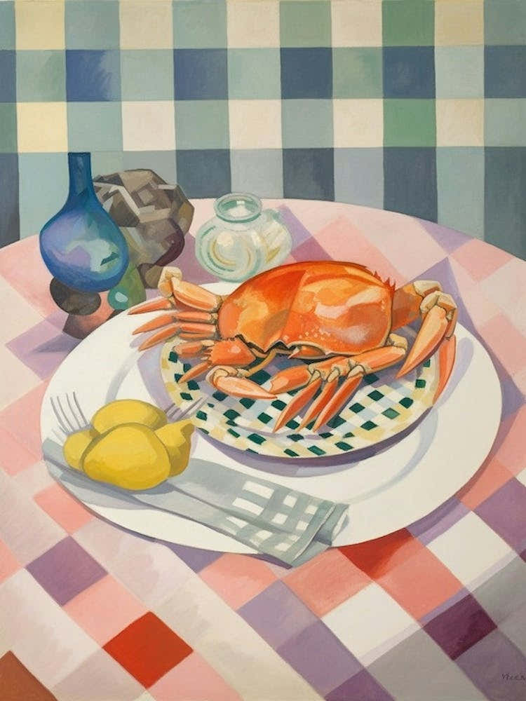 Crab Still Life Painting