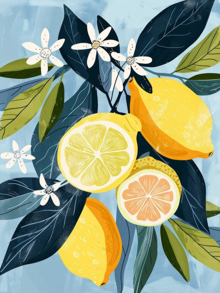 Lemons And Flowers