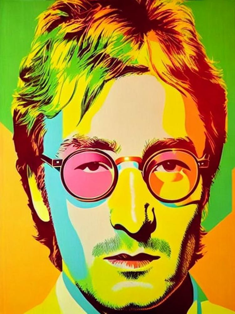 John Lennon 2 Colourful Pop Art